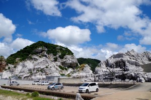 白崎海洋公園内の石灰岩