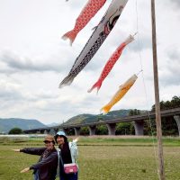 「復興の鯉のぼり」とともに