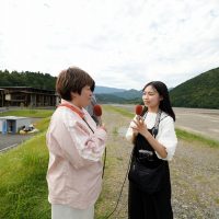 熊野川堤防で