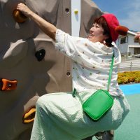 柳橋さんがボルダリング